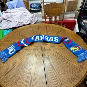 Kansas Jayhawks Blue and Red Scarf